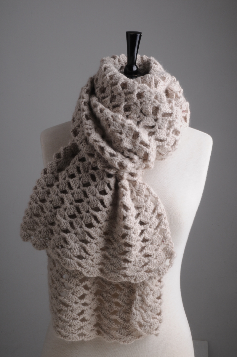 Lacy Crochet Scarf Mrs Moon
