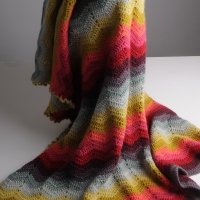 Mrs Moon Chevron Blanket in 9 colours