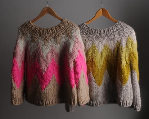 Zig Zag Jumper | Mrs Moon Pale Pink Narrow Zig Zag Apothecary